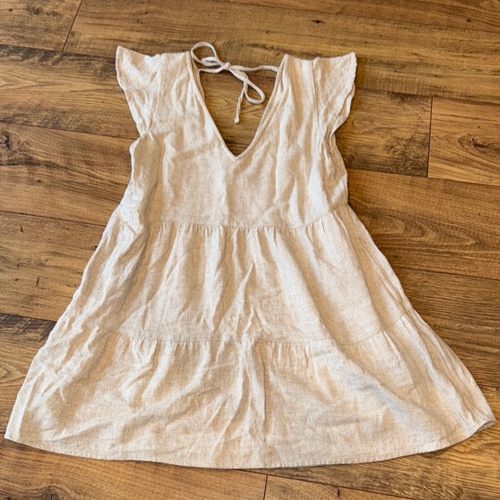 A&F linen V-neck dress